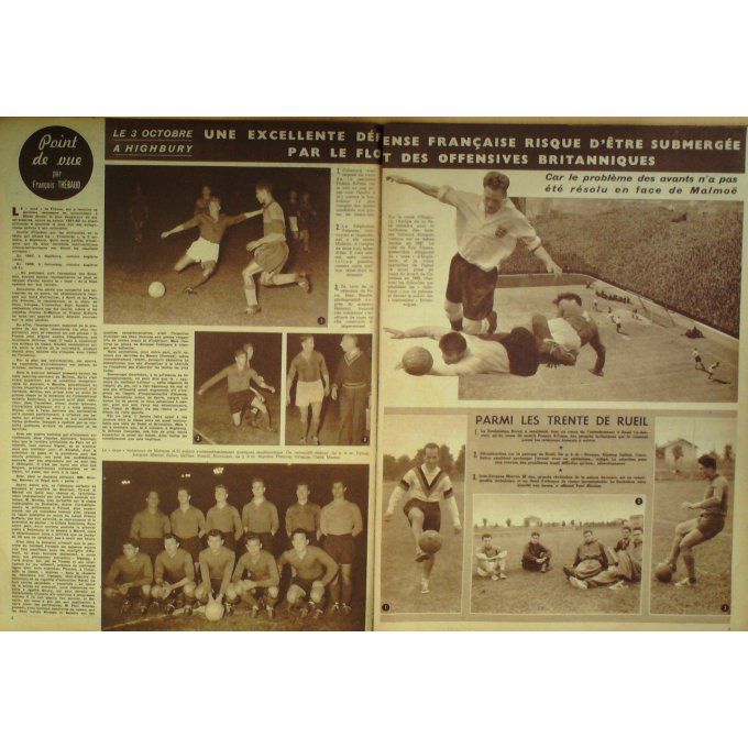 Miroir Sprint 1951 n° 276 24/9 SNEYERS BRUNEAU TONY SAY GINETTE JANY RUGBY XIII FRA