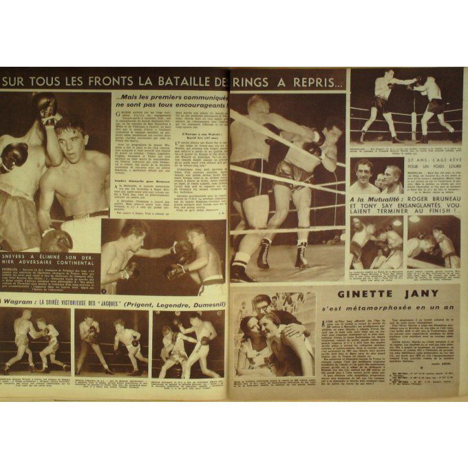 Miroir Sprint 1951 #  276 24 Sep Sneyers Bruneau Tony Say Ginette Jany Rugby Xiii Fra