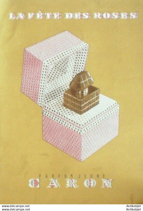 Publicite Cosmetique Caron Fete des roses 1946