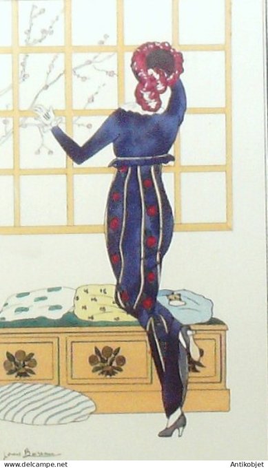 Gravure de mode Costume Parisien 1913 pl.063 BUREAU Louis Robe de voile