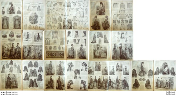 Mode illustree 1875 Lot de 10 journaux