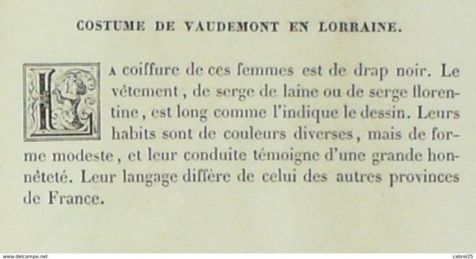 France (54) VAUDEMONT Villageoise 1859