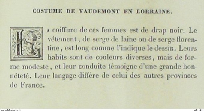 France (54) VAUDEMONT Villageoise 1859