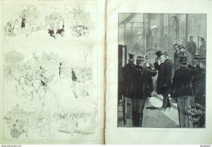 Le Monde illustré 1887 n°1602 Président Carnot Versailles (78) congrès