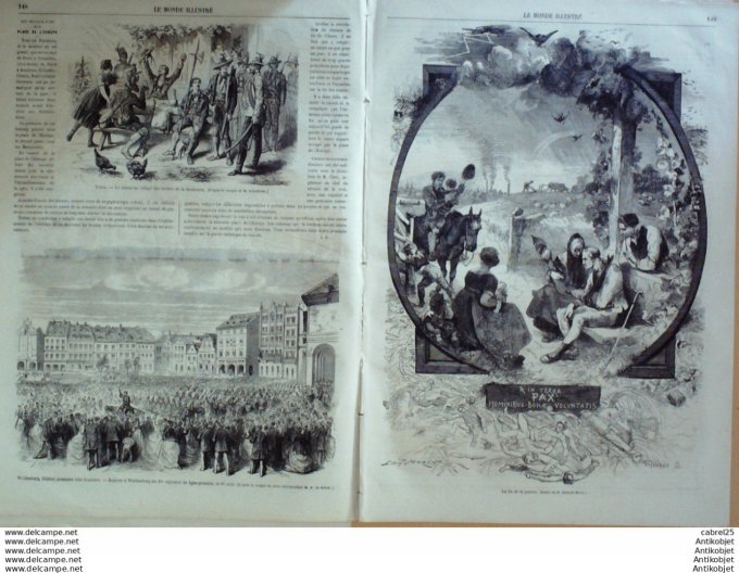 Le Monde illustré 1866 n°491 Silésie Waldenburg Italie Padoue Amiens (80) Montrouge (92)