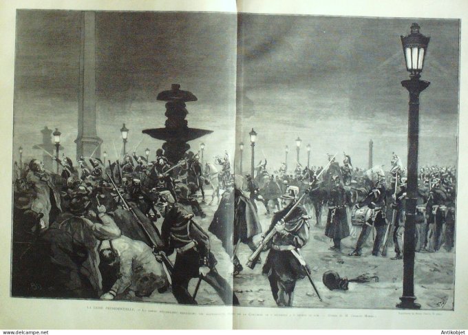 Le Monde illustré 1887 n°1602 Président Carnot Versailles (78) congrès
