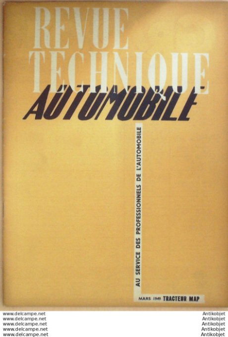 R.T Automobile Tracteur Map DR3 Westinghouse frein 35 # 1949