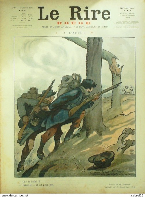 Le Rire Rouge 1915 n°   9 Mirande Gerbault Edward Beauvais Métivet Hellé Kern