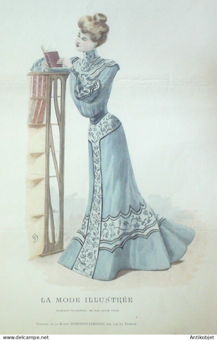 Gravure Mode illustree 1899 # 43 (Old Fashion plate) RARE