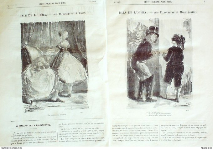 Petit journal pour Rire 1864 # 463 Nos portiers Grevin