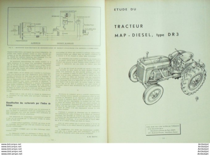R.T Automobile Tracteur Map DR3 Westinghouse frein 35 # 1949