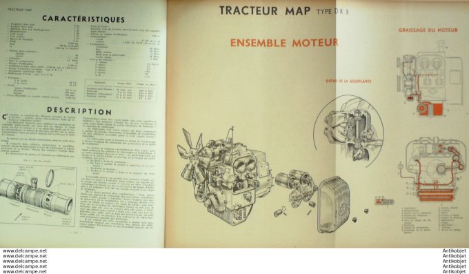R.T Automobile Tracteur Map DR3 Westinghouse frein 35 # 1949