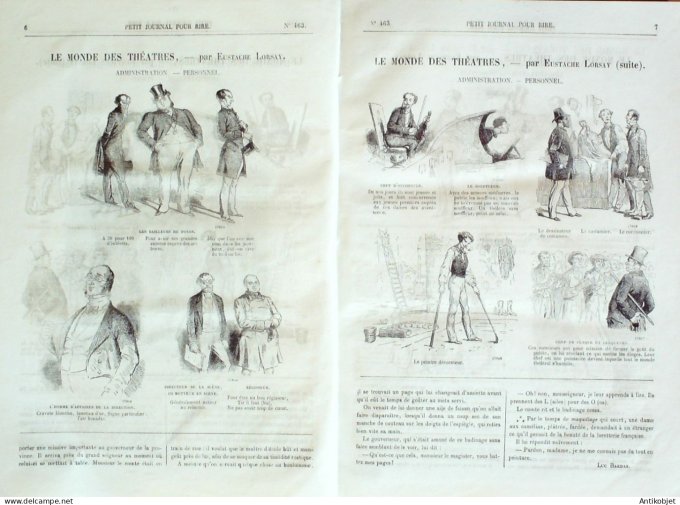 Petit journal pour Rire 1864 # 463 Nos portiers Grevin