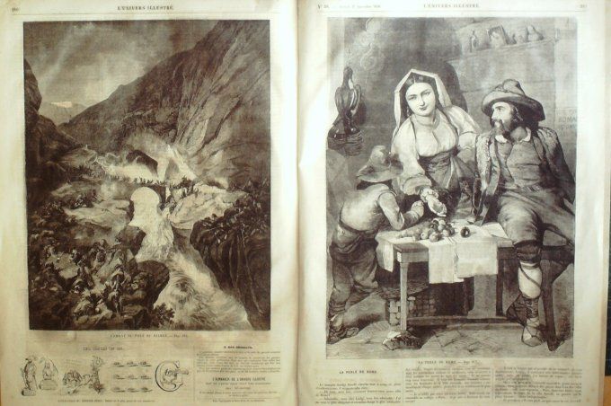 L'Univers illustré 1858 #  27 Canal de Suez bergers des Abruzzes baron Grattelard  