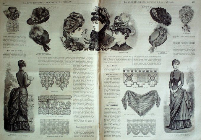 Journal Mode illustrée 1883 # 27 Toilettes d'été