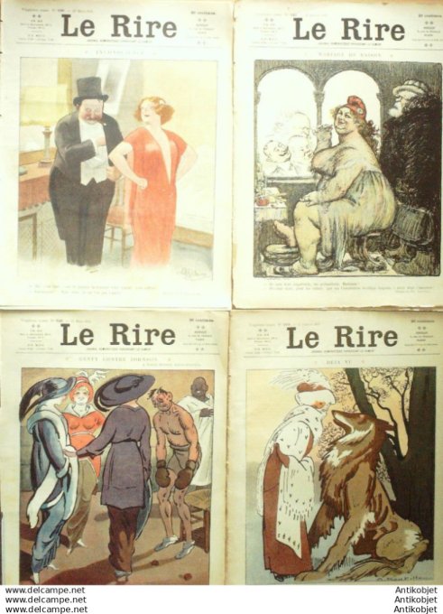 Le Rire 1913 lot 4 revues Vallee Gervese Fau Villemot Roubille Hemard Fabiano Mirande