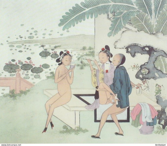 Estampe Chinoise Claude Tchou (rehaussee sur soie)