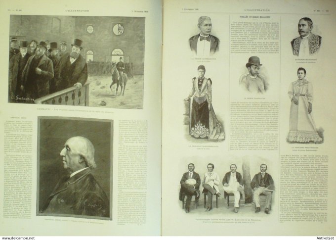 L'illustration 1896 n°2806 Carmaux (81) Madagascar Tananarive Digoin (21) Torcy (77) Rogny (02)