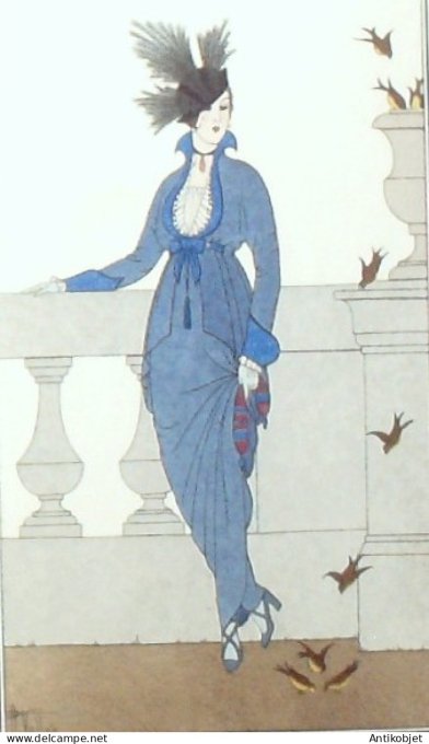 Gravure de mode Costume Parisien 1914 pl.143 VALLEE Armand-Toilette