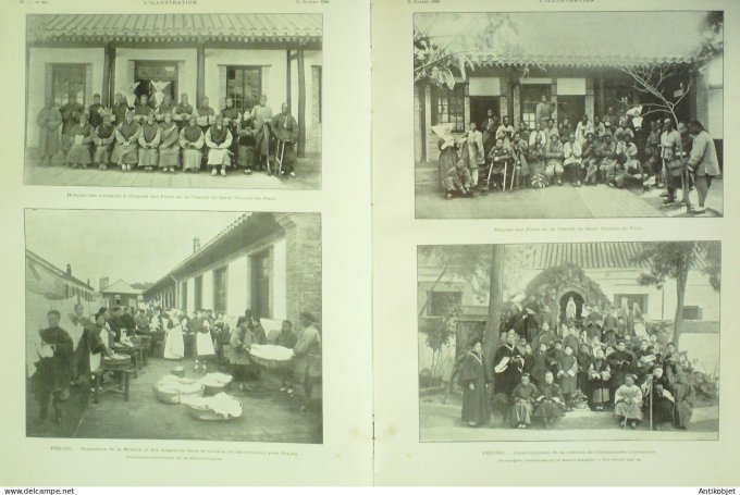 L'illustration 1900 n°2995 Chine Pékin Catéchumènes Cherbourg (50) Piqueur de l'Elysée