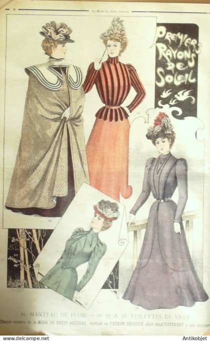 La Mode du Petit journal 1898 n° 11 Toilettes Costumes Passementerie
