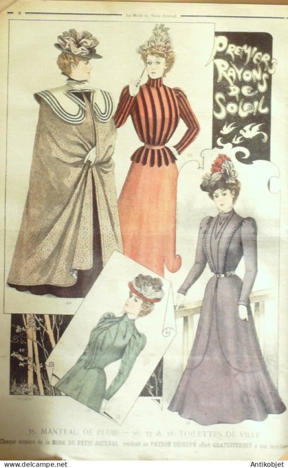 La Mode du Petit journal 1898 n° 11 Manteau de pluie & Toilettes de ville