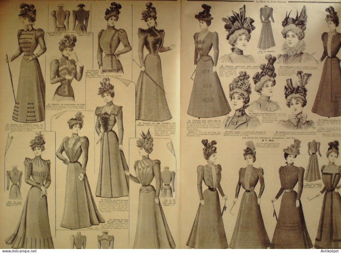 La Mode du Petit journal 1898 n° 11 Toilettes Costumes Passementerie