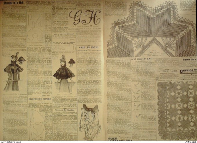 La Mode du Petit journal 1898 n° 11 Toilettes Costumes Passementerie