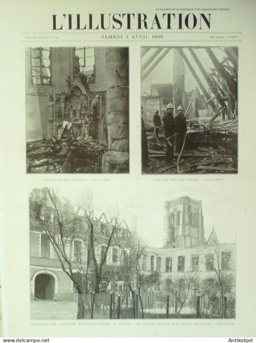 L'illustration 1896 n°2771 Lille (59) Acégylène Jérusalem Jéricho Mar Saba mosquée Russie Marie Feod