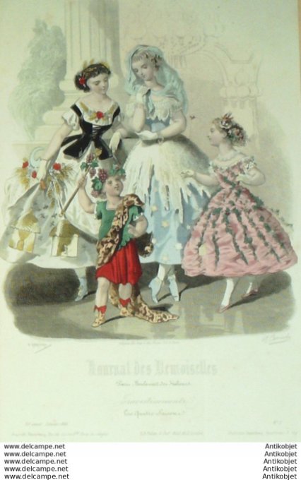 Journal de Demoiselles 1866 # 01b (Maison Quatre saisons) Travestissements