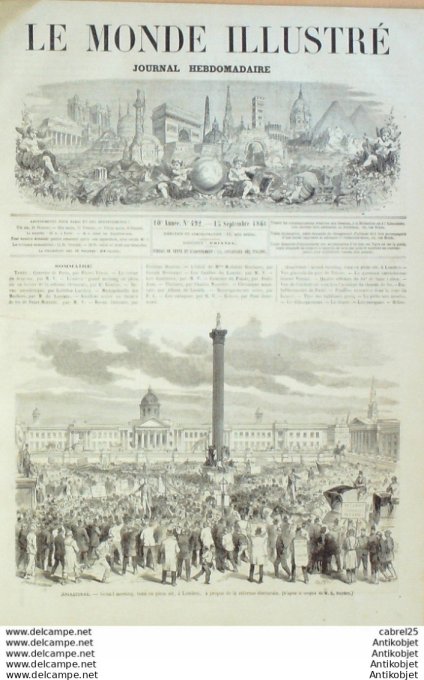 Le Monde illustré 1866 n°492 Angleterre Londres Italie Trieste Custozza Saint-Maixent (79)