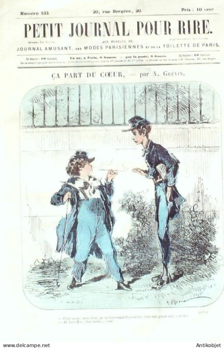 Petit journal pour Rire 1864 # 533 Retour du Mexique Troupiers francais Randon