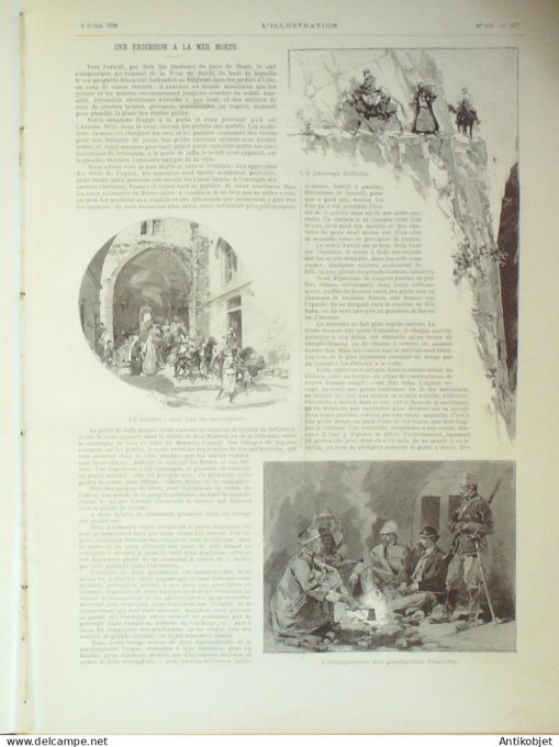 L'illustration 1896 n°2771 Lille (59) Acégylène Jérusalem Jéricho Mar Saba mosquée Russie Marie Feod