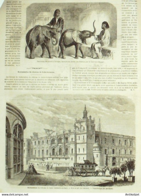 Le Monde illustré 1863 n°345 Compiègne (60) Pologne Borisow Espagne Alcala St-Germain en Laye (78)