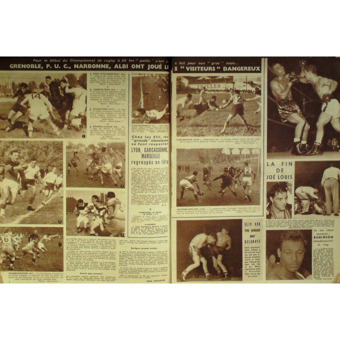 Miroir Sprint 1951 #  281 29 Oct Humez  Mitri Fangio Magni Koble T Bobet Joe Louis