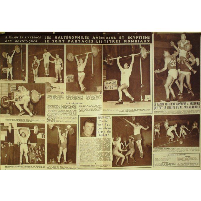 Miroir Sprint 1951 #  281 29 Oct Humez  Mitri Fangio Magni Koble T Bobet Joe Louis