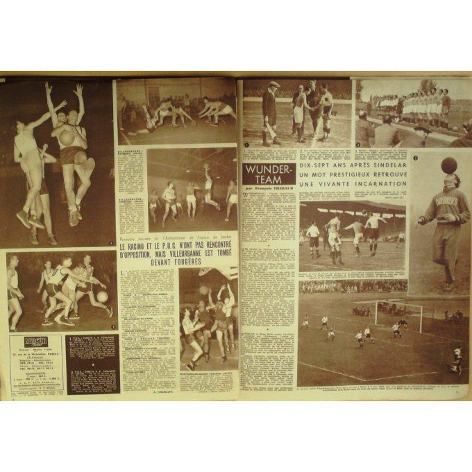 Miroir Sprint 1951 #  281 29 Oct Humez  Mitri Fangio Magni Koble T Bobet Joe Louis