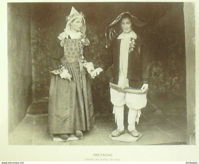 Pays de la Loire Bourg de Batz (44) couple de Paysans  par Ch.Massin XXème