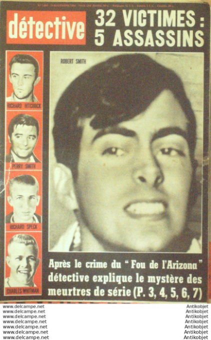 Détective 1966 # 1065 Calais Nancray/Rimarde Vierzon St-Sébastien/Loire Senlis