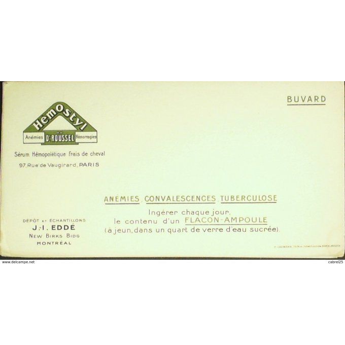 Buvard HEMOSTYL Médical