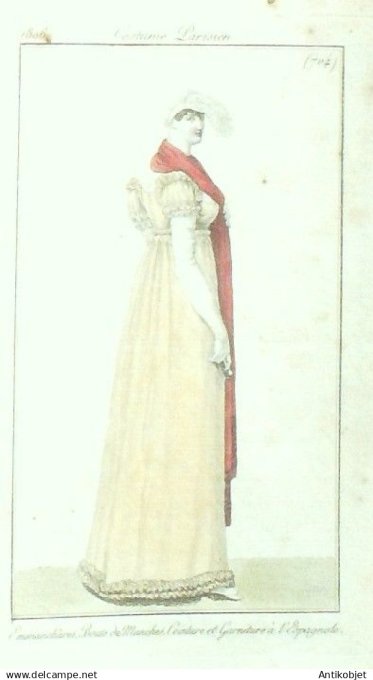 Costume Parisien 1806 # 704 (eau forte) Ceinture à  l'Espagnole