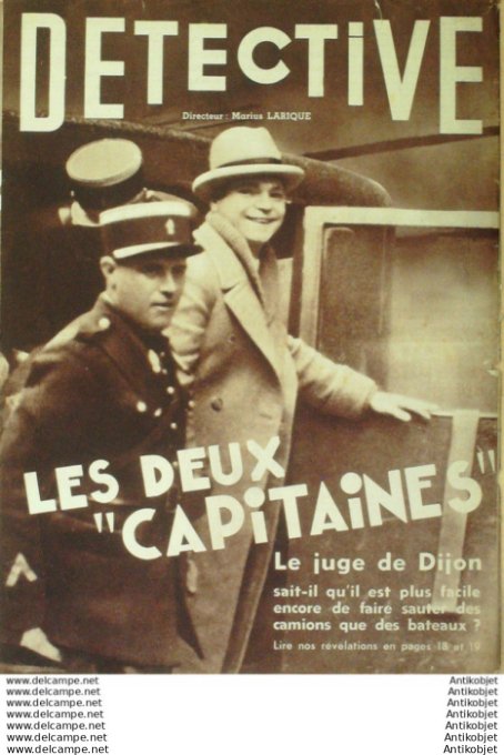 Détective 1937 # 431 Douarnenez Lens Marseille Rodez Guyane bagne