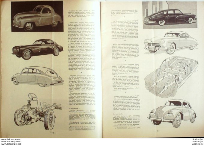 R.T Automobile Peugeot 201C Bobines d'Allumage 24 # 1948