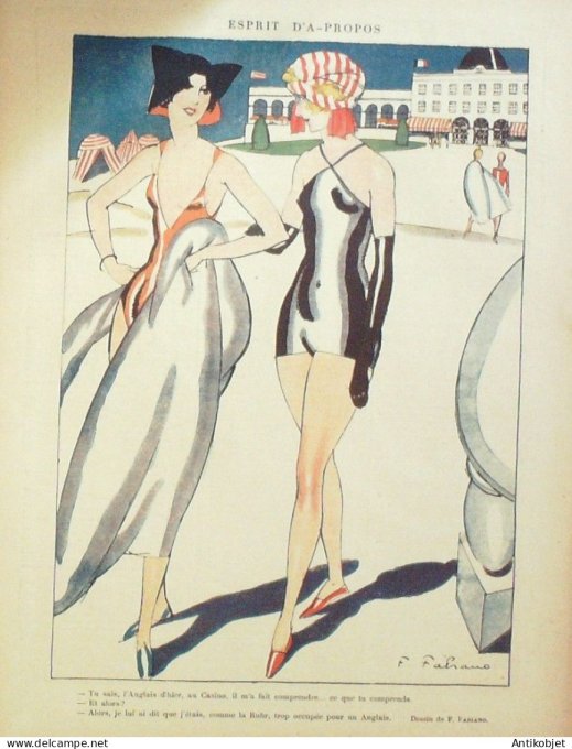Le Rire 1923-09- 8 # 240 Journal humoristique Ed.Originale Querelle de menage