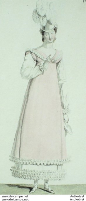 Costume Parisien 1813 # 1356 Robe et pardessus garnis