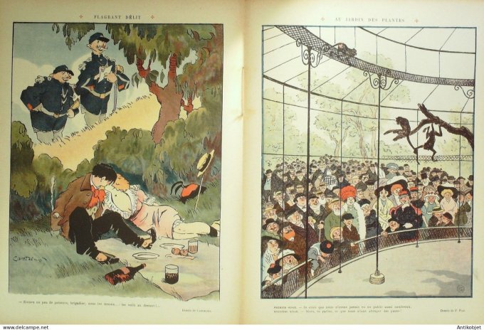 Le Rire 1913-07- 5 # 544 Journal humoristique Ed.Originale Jardin des plantes