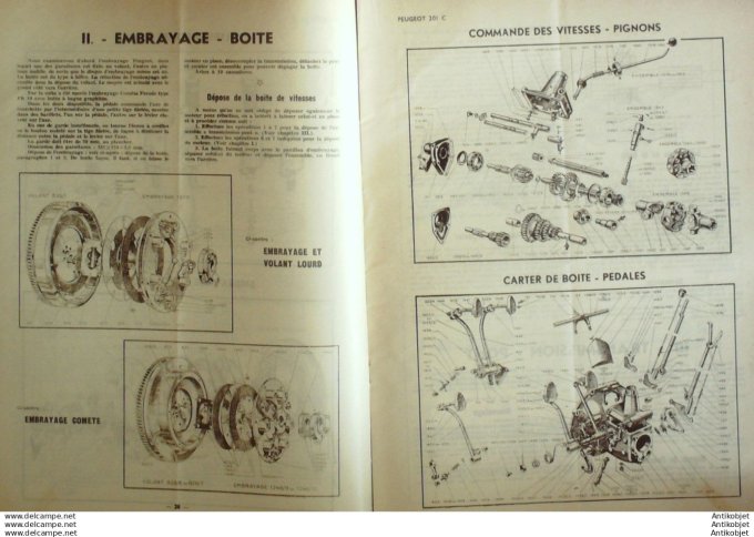 R.T Automobile Peugeot 201C Bobines d'Allumage 24 # 1948