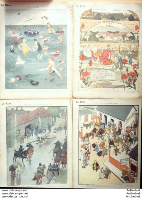 Le Rire 1913 lot 4 revues Touraine Gerbault Le Rallic Faivre Guillaume Willette Vallee