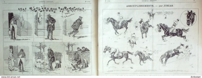 Le Journal Amusant 1889 # 1739 Shylock avec Shakespare et Haraucourt par Sto