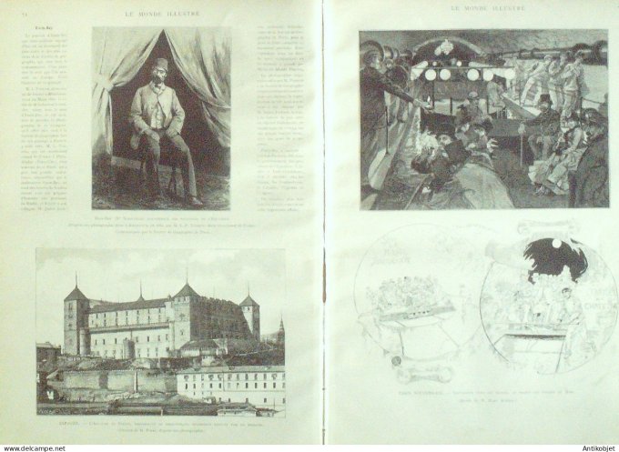 Le Monde illustré 1886 n°1557 Espagne Alcazar Tolède Auxerre (89) Pologne Moscou Bratina
